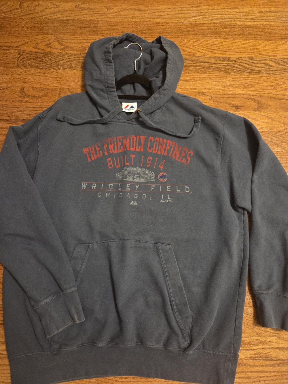 Vintage Majestic Chicago Cubs Men's Hoodie, L